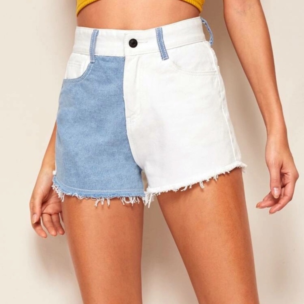 Blue and White Shorts